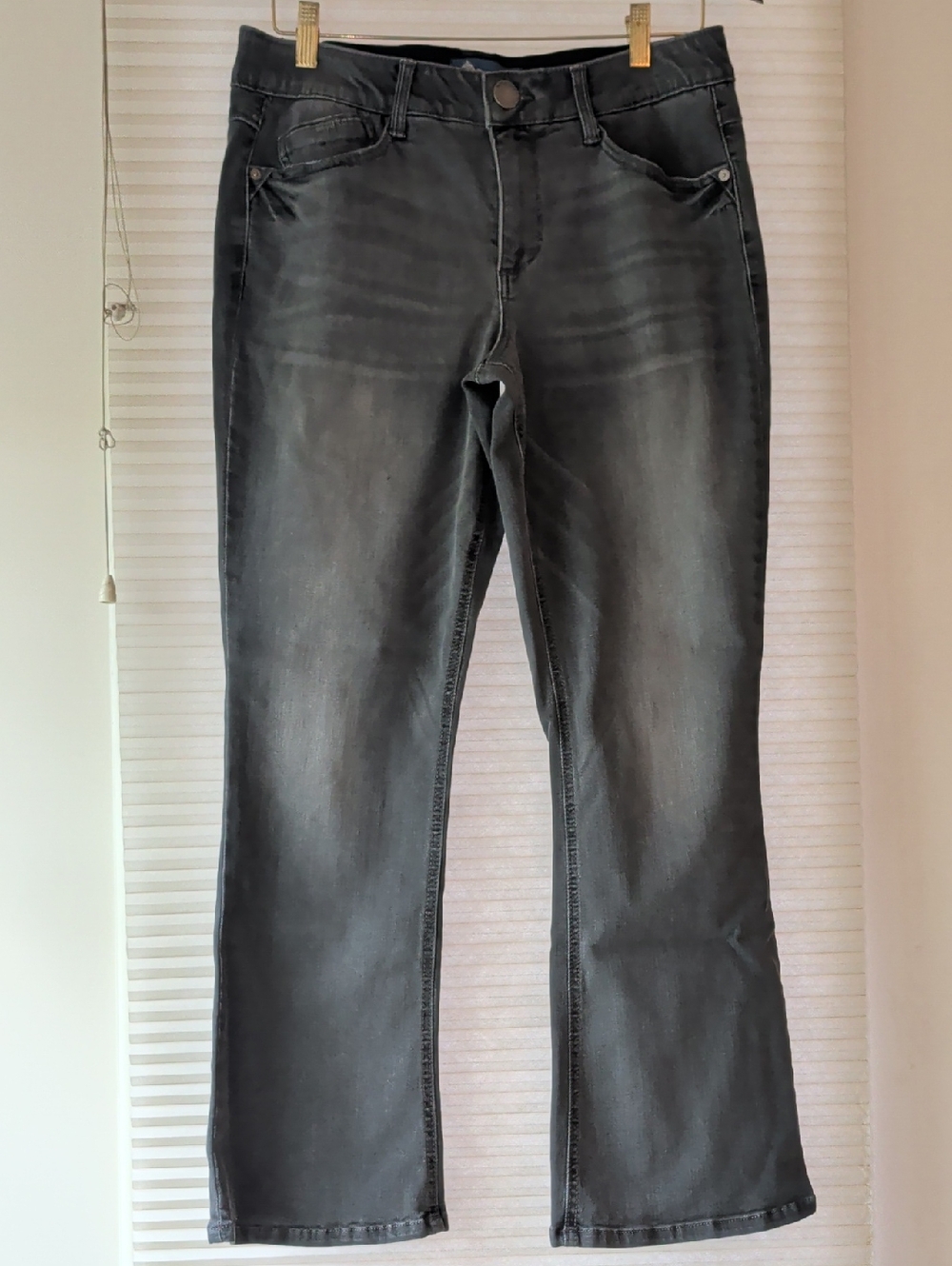 Ladies Democracy Distressed Jean, Size 10p, Gray